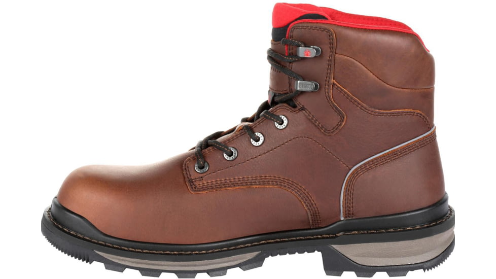 Rocky Boots Rams Horn Full-grain Leather Waterproof Composite Toe Work Boot - Men's, 13 US, Medium, Dark Brown, RKK0257-M-13