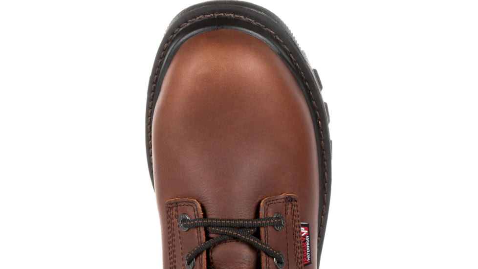 Rocky Boots Rams Horn Full-grain Leather Waterproof Composite Toe Work Boot - Men's, 13 US, Medium, Dark Brown, RKK0257-M-13