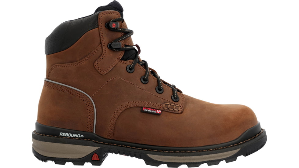 Rocky Boots Rams Horn Waterproof Composite Toe Work Boot - Mens, Crazy Horse, 8, Wide, RKK0388-W-8