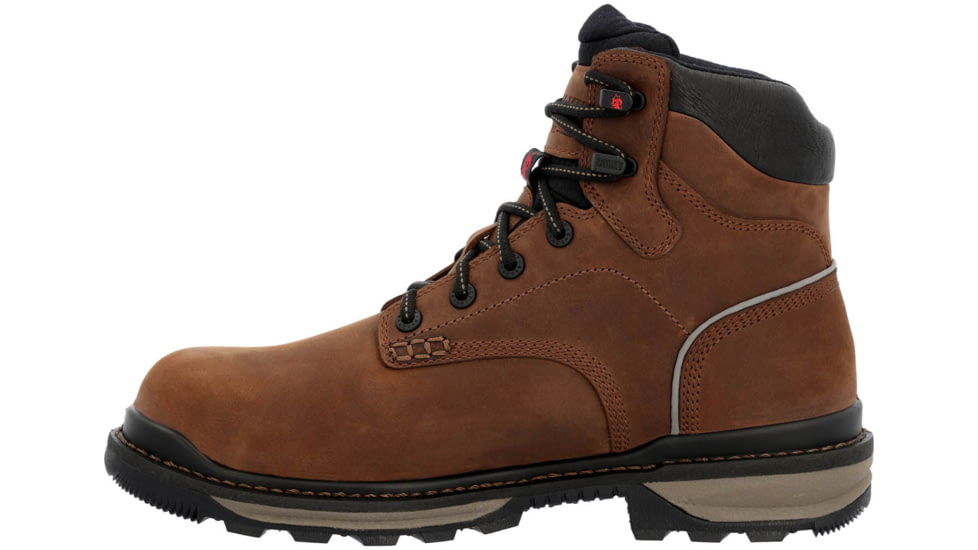 Rocky Boots Rams Horn Waterproof Composite Toe Work Boot - Mens, Crazy Horse, 8, Wide, RKK0388-W-8