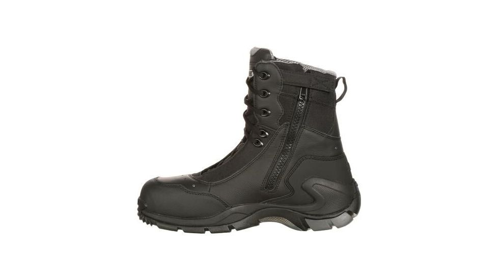 Rocky Boots 1st Med Carbon Fiber Toe Puncture-resistant Side-zip Waterproof Public Service Boot - FQ0911113BK10.5W