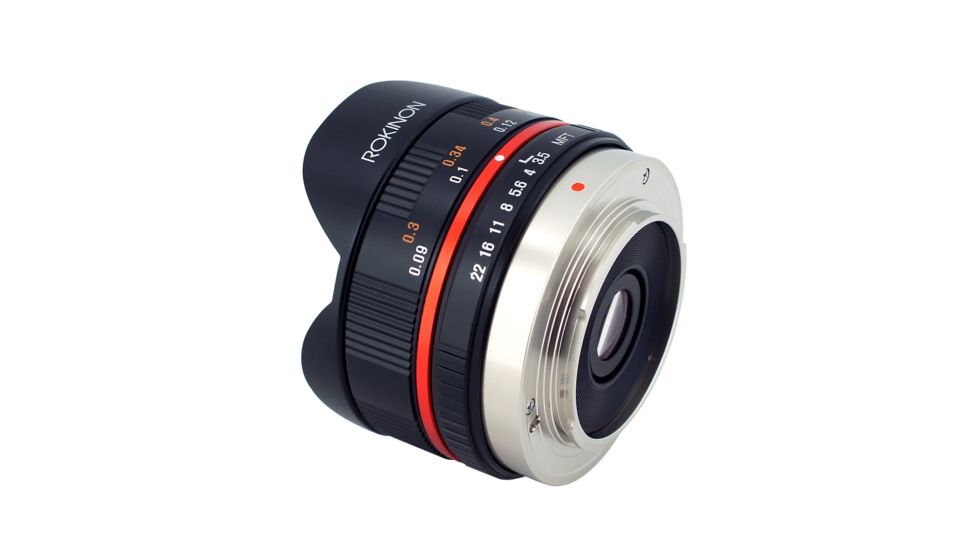 Rokinon 7.5mm F3.5 UMC Ultra Wide-Angle Fisheye Camera Lens for Micro 4/3 Mount (Black) FE75MFT-B