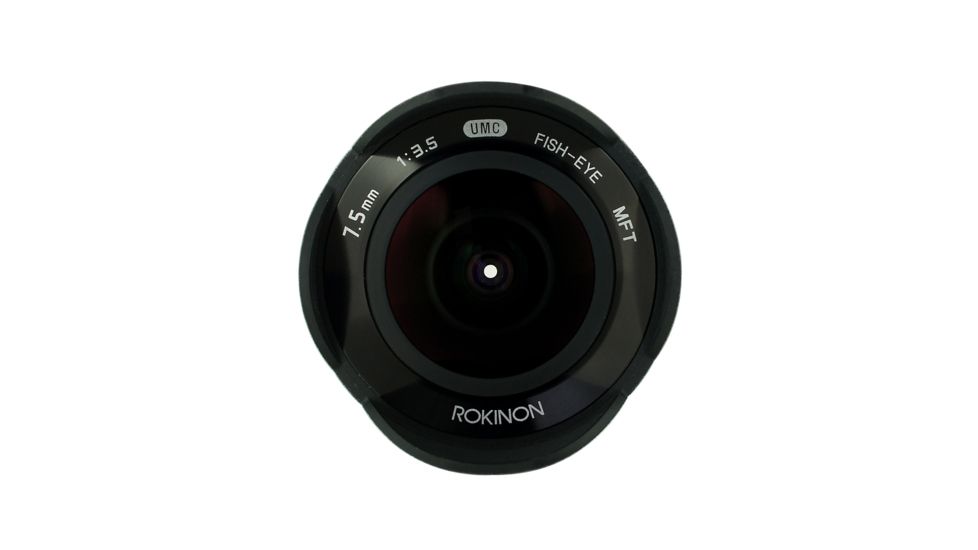 Rokinon 7.5mm F3.5 UMC Ultra Wide-Angle Fisheye Camera Lens for Micro 4/3 Mount (Black) FE75MFT-B