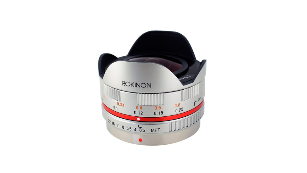 Rokinon 7.5mm F3.5 UMC Ultra Wide-Angle Fisheye Camera Lens for Micro 4/3 Mount (Silver) FE75MFT-S