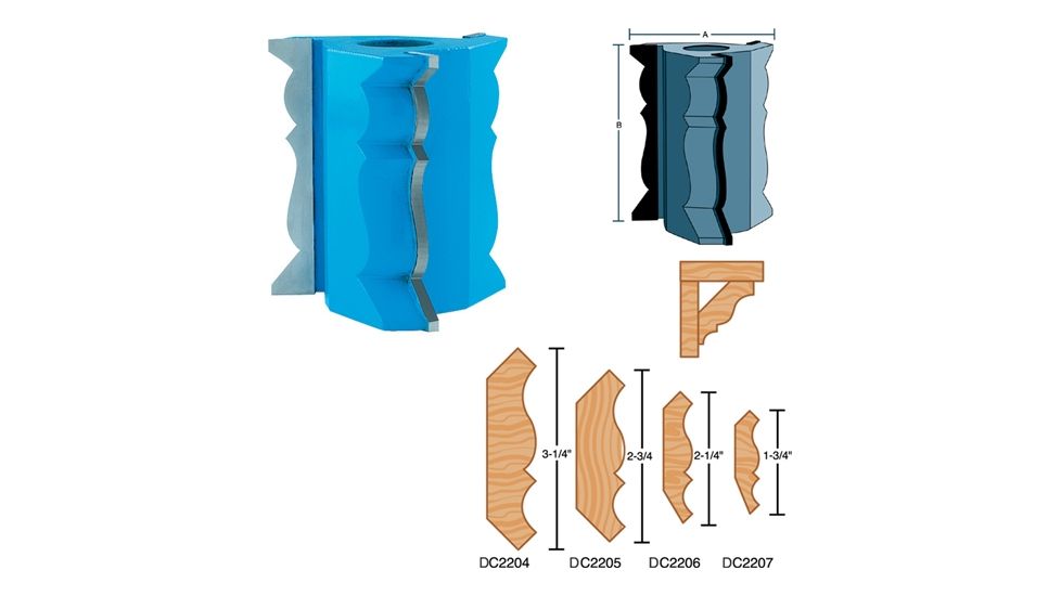 Roman Carbide 2in Crown Moulding 3-1/2in Dia. 1in Bore DC2206