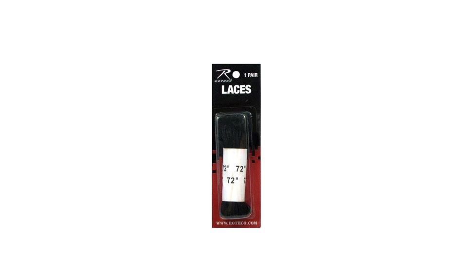 Rothco 72 Boot Laces, Black, 6191-Black