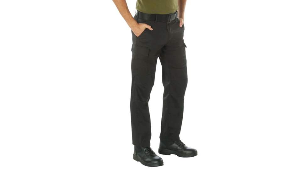Rothco Active Flex BDU Cargo Pants, Black, 32, 62070-Black-44Wx32L