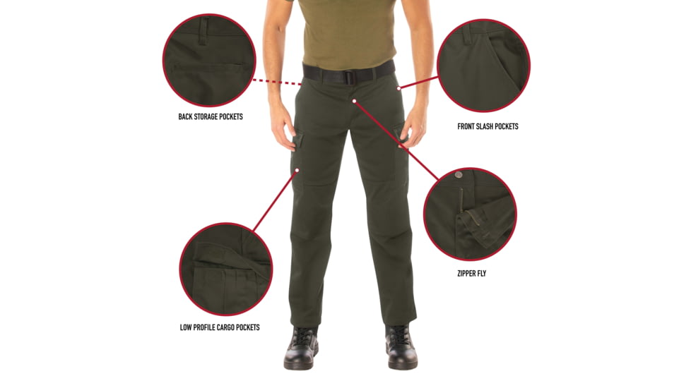 Rothco Active Flex BDU Cargo Pant - Men's, Olive Drab, 38Wx32L, 62071-OliveDrab-38Wx32L