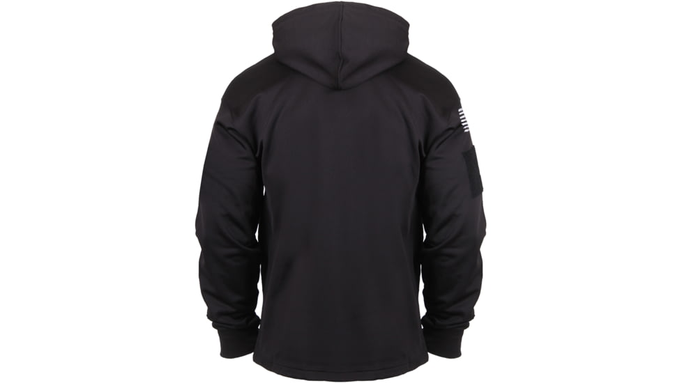 Rothco Distressed US Flag Concealed Carry Hooded Sweatshirt, Mens, Black, Extra Large, 3166-645
