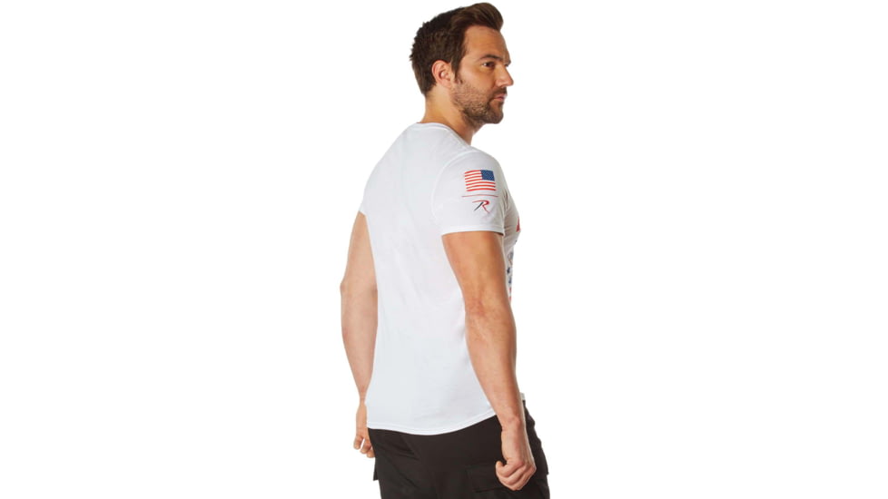 Rothco Freedom &amp; Liberty Patriotic T-Shirt, White, Small, 18120-White-S