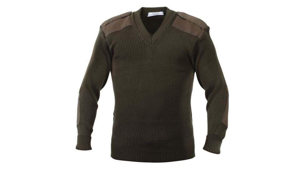 Rothco G.I. Style Acrylic V-Neck Sweater, Olive Drab, Small, 6345-OliveDrab-S
