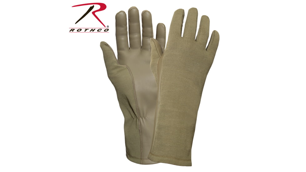 Rothco G.I. Type Flame &amp; Heat Resistant Flight Gloves, AR 670-1 Coyote Brown, 7, 3177-AR670-1CoyoteBrown-7