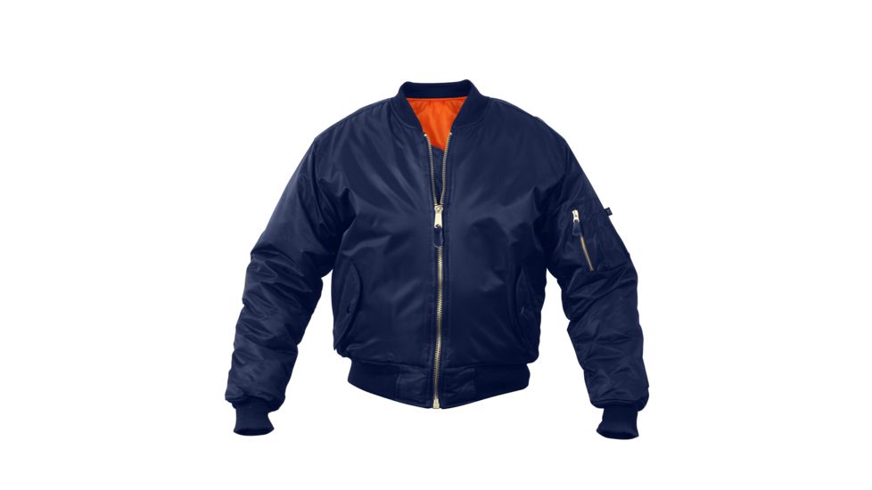 Rothco Kids MA-1 Flight Jackets, Navy Blue, L, 7312-NavyBlue-L