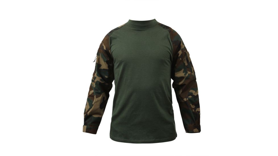 Rothco Military FR NYCO Combat Shirt, Woodland Camo, Small, 90025-WoodlandCamo-S