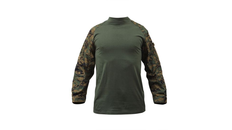 Rothco Military FR NYCO Combat Shirt, Woodland Digital Camo, M, 90005-WoodlandDigitalCamo-M
