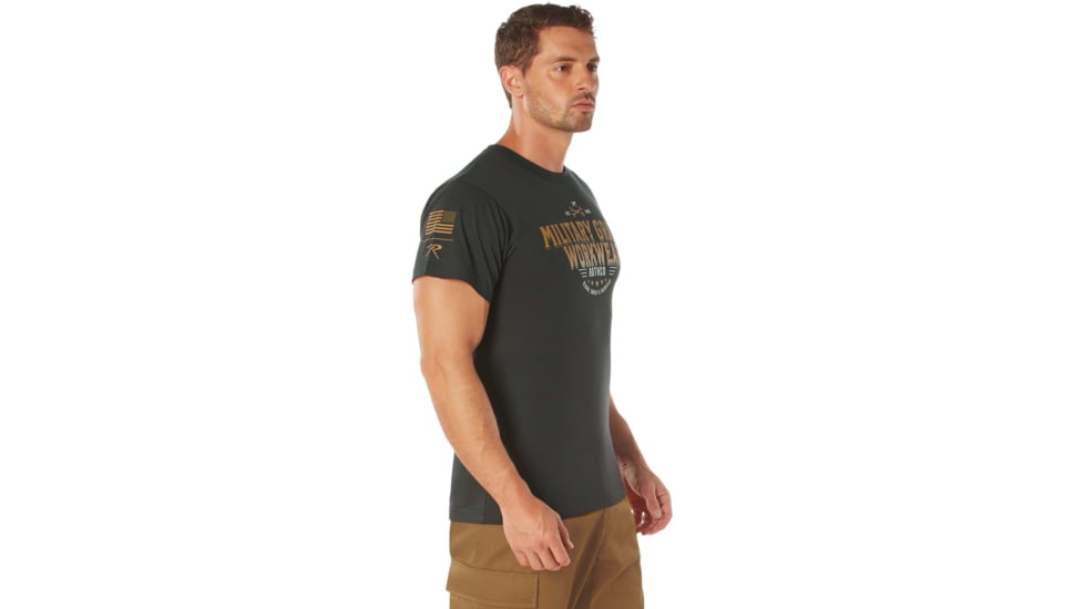 Rothco Military Grade Workwear Graphic T-Shirt, Black, S, 11340-Black-S
