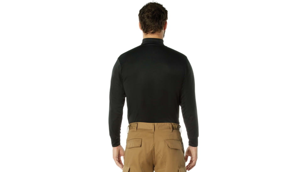 Rothco Moisture Wicking Mock Turtleneck - Mens, Black, Small, 3150-S