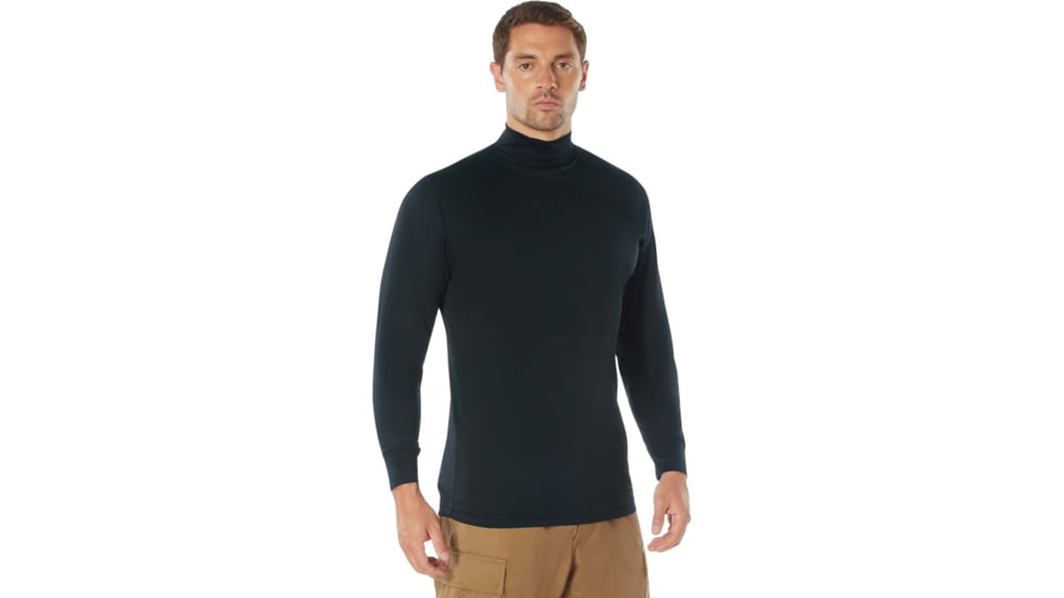 Rothco Moisture Wicking Mock Turtleneck, Midnight Navy Blue, S, 31510-MidnightNavyBlue-S