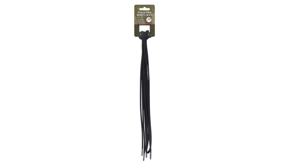 Rothco Paracord Boot Laces, Black, 72, 2179-Black-72Inches