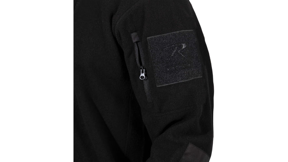 Rothco Quarter Zip Fleece Pullover - Mens, Black, Small, 97340-Black-S