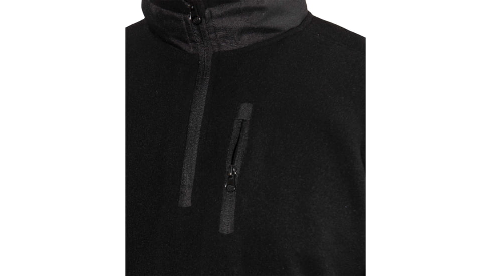Rothco Quarter Zip Fleece Pullover - Mens, Black, Small, 97340-Black-S