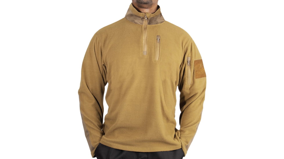 Rothco Quarter Zip Fleece Pullover - Mens, Coyote Brown, Small, 97345-CoyoteBrown-S