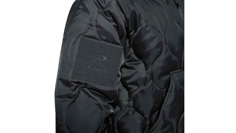 Rothco Quilted Woobie Hooded Sweatshirt - Mens, Black, Small, 10490-Black-S