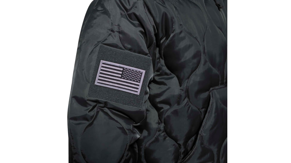 Rothco Quilted Woobie Hooded Sweatshirt - Mens, Black, Small, 10490-Black-S