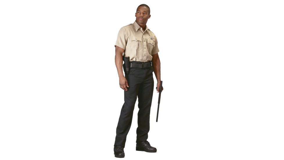 Rothco Short Sleeve Uniform Shirt, Khaki, XL, 30035-Khaki-XL