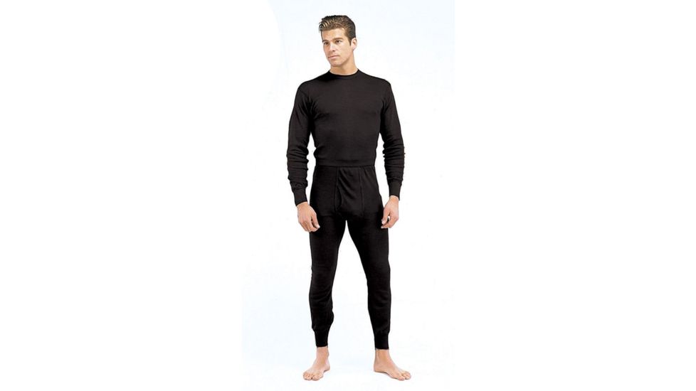Rothco Single Layer Poly Underwear Tops, Black, Small, 6220-Black-S