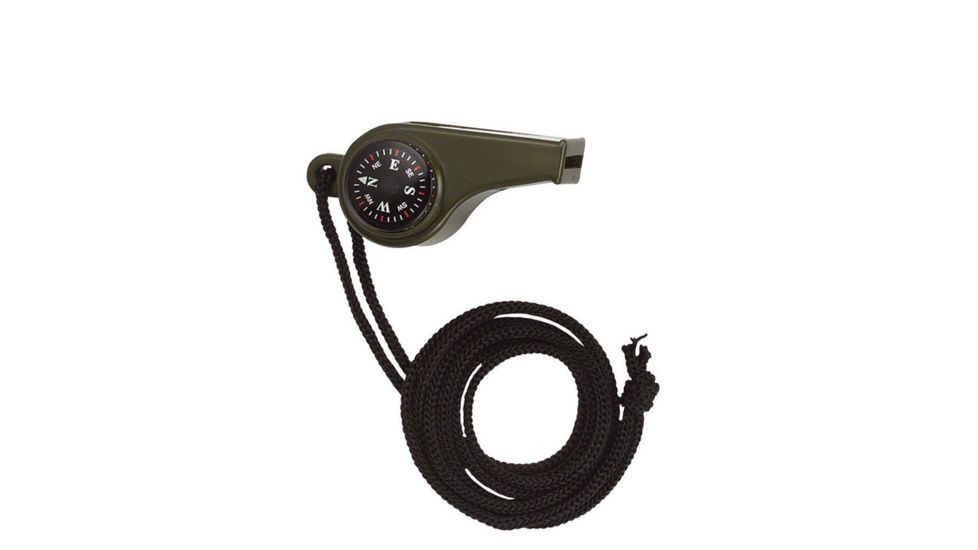 Rothco Super Whistle with Compass &amp; Thermometer, Olive Drab, 9401-OliveDrab