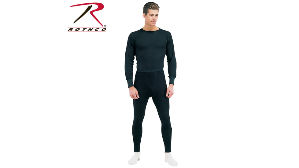 Rothco Thermal Knit Underwear Bottoms - Men's, 3XL, Black, 63646-Black-3XL