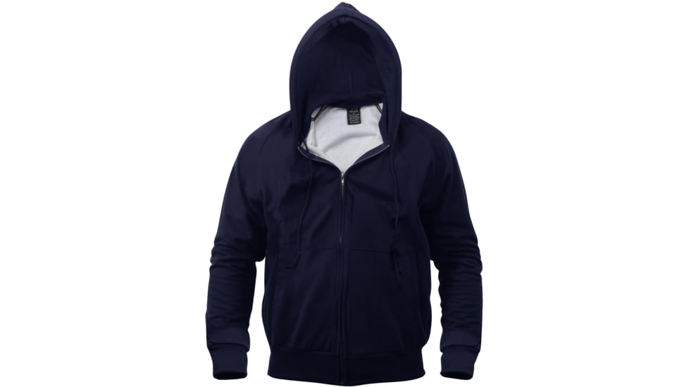 Rothco Thermal Lined Hooded Sweatshirt - Mens, Large, Navy Blue, 6260-027
