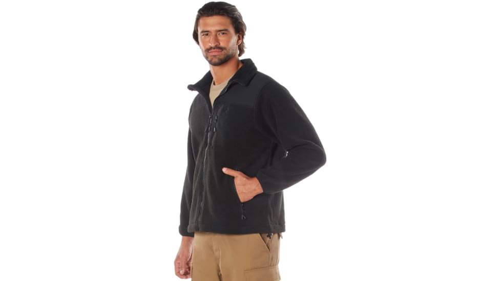 Rothco Trailsman Sherpa Fleece Jacket, Black, S, 96620-Black-S