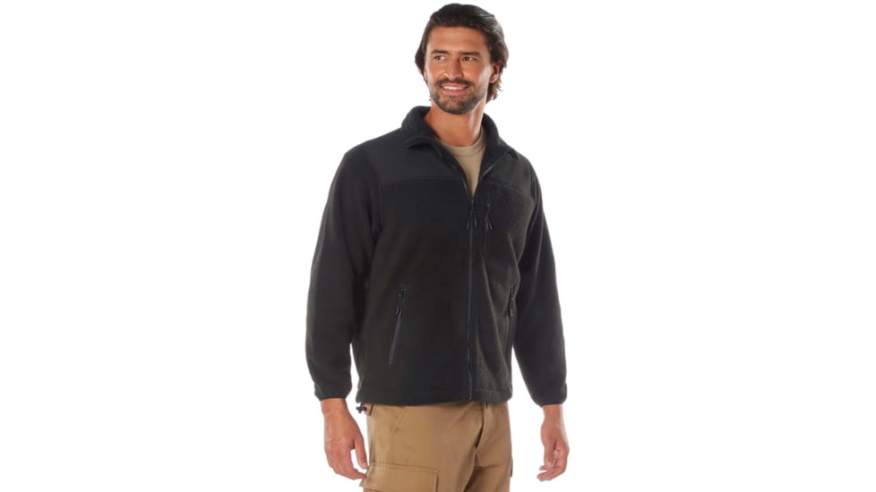 Rothco Trailsman Sherpa Fleece Jacket - Mens, Black, Small, 96620-Black-S