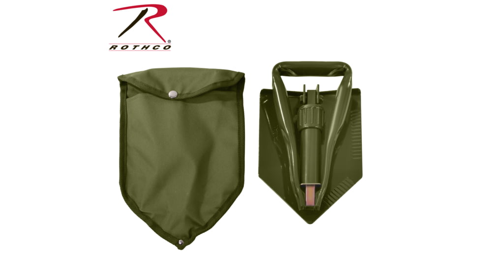 Rothco Tri-Fold Shovel w/ Cover, Green, 829