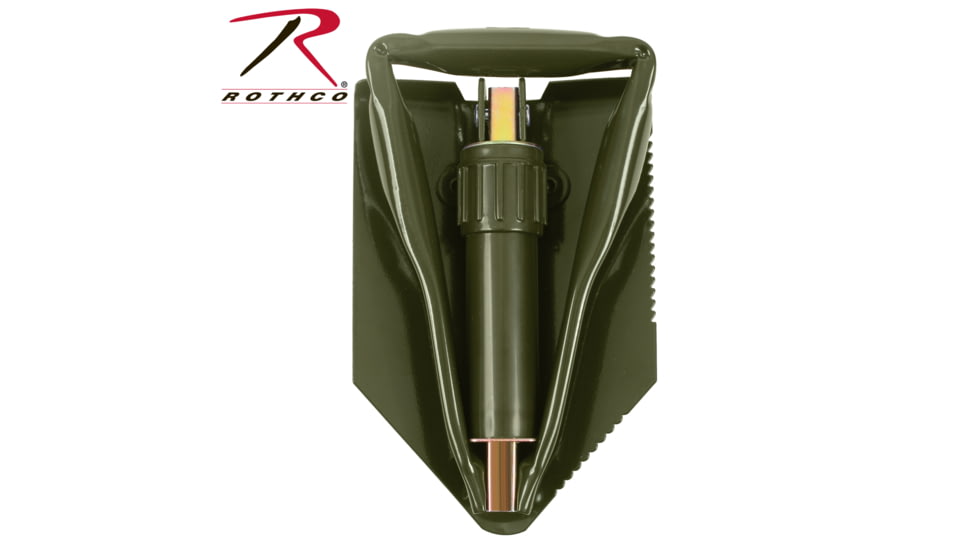Rothco Tri-Fold Shovel w/ Cover, Green, 829