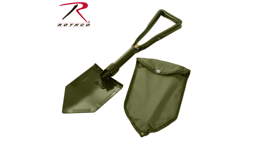 Rothco Tri-Fold Shovel w/ Cover, Green, 829