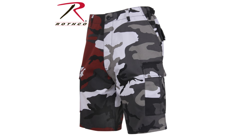 Rothco Two-Tone Camo BDU Short, Extra Small, Red Camo/City Camo, 1825-RedCamoCityCamo-XS