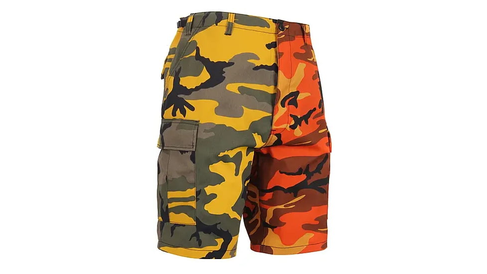 Rothco Two-Tone Camo BDU Short, Stinger Yellow / Savage Orange Camo, XS, S1815-StingerYellowSavageOrangeCamo-XS