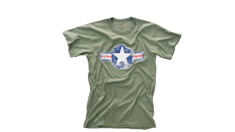 Rothco Vintage Army Air Corps T-Shirt, Olive Drab, Small, 66300-OliveDrab-S