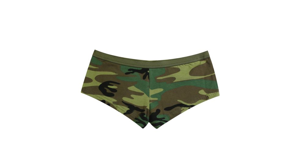 Rothco Woodland Camo Booty Shorts, M, 5476-M