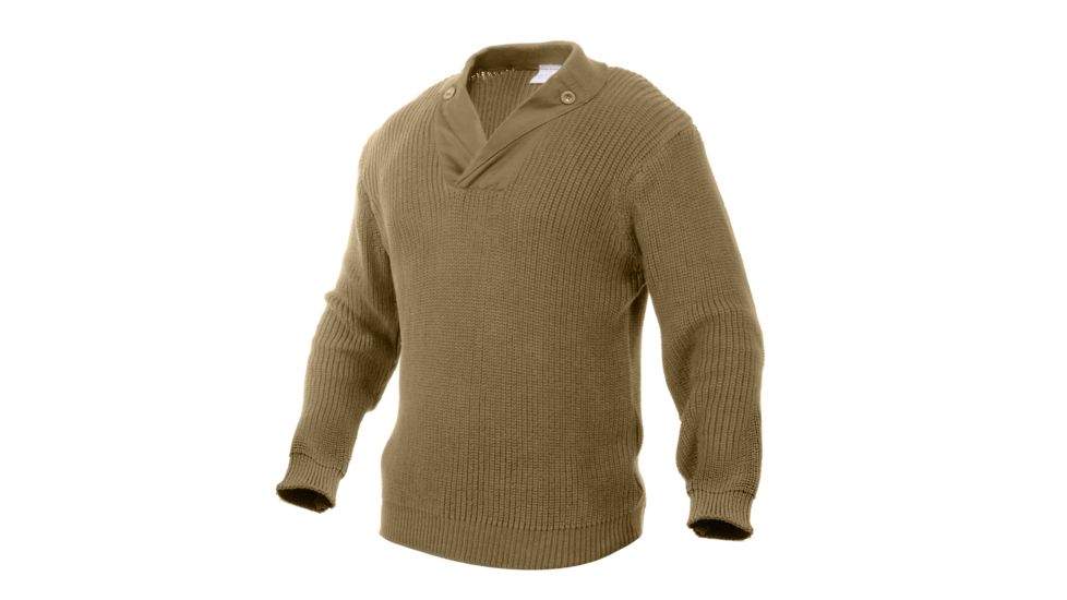 Rothco WWII Vintage Mechanics Sweater, Khaki, Small, 5349-Khaki-S