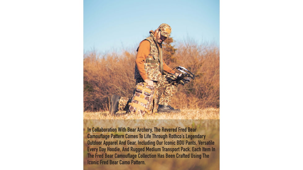 Rothco X Bear Archery Fred Bear Camo Every Day Hoodie, XL, 19070-XL