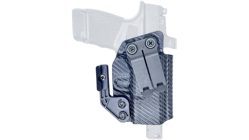 Rounded by Concealment Express IWB KYDEX Plus Line Holster w/Claw &amp; Monoblock Clip for Beretta APX Carry, Left Hand, Carbon Fiber Black, BTA-APXCRY-CF-LH-PLUS