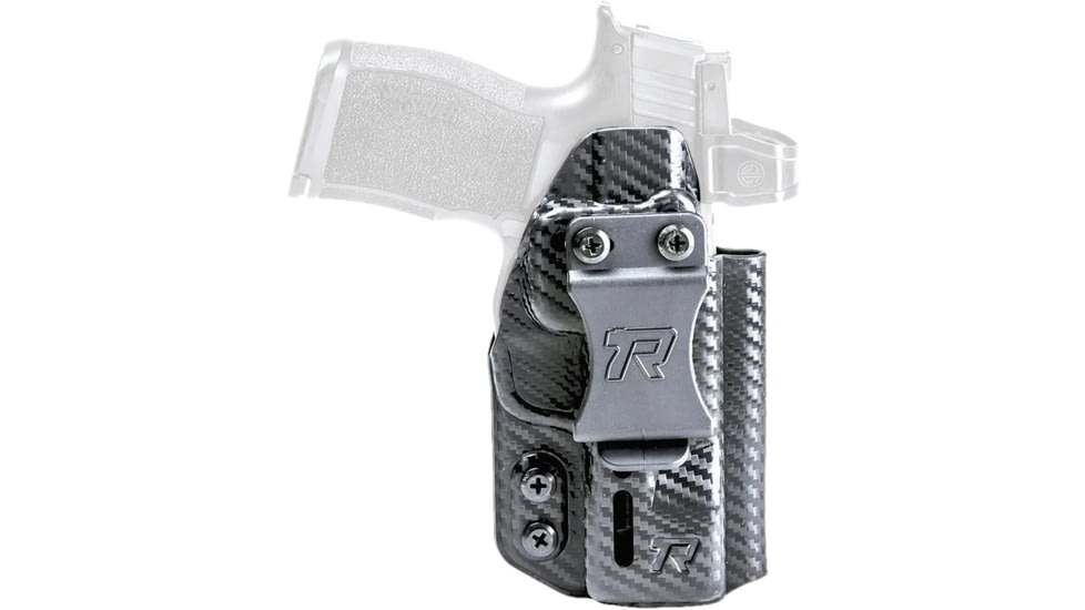 Rounded Druid Kydex OWB/IWB Holster, SIG Sauer P320, Ambidextrous, Black Carbon Fiber, RGDRUIDSIGP320CFAMBI