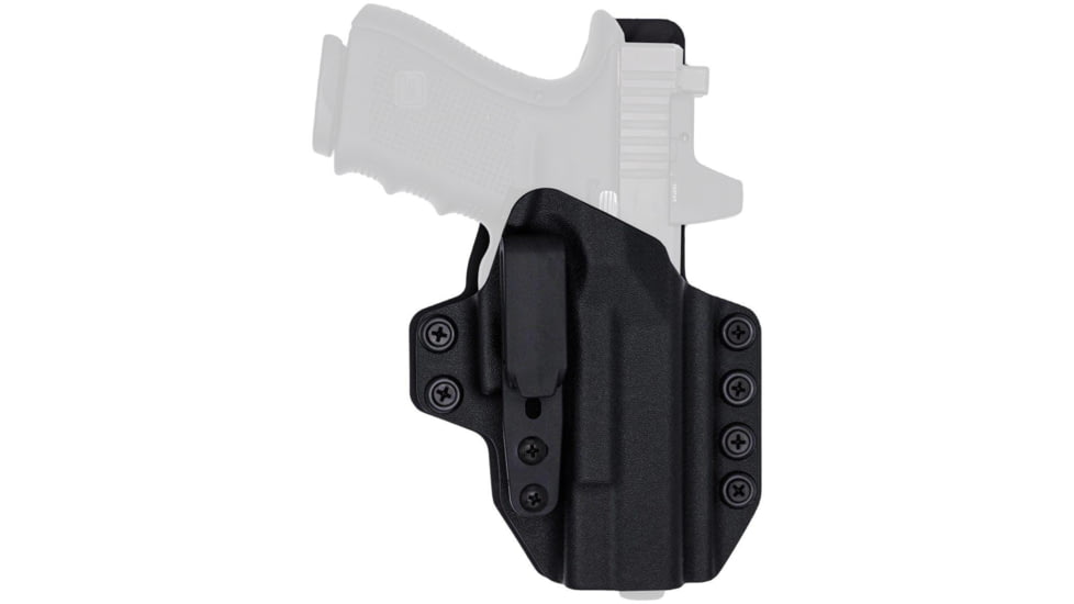 Rounded Tuckable KYDEX Armaloy Hybrid Holster for Glock 42, Left Hand, Black, GLK-G42-BK-LH-STPOLY