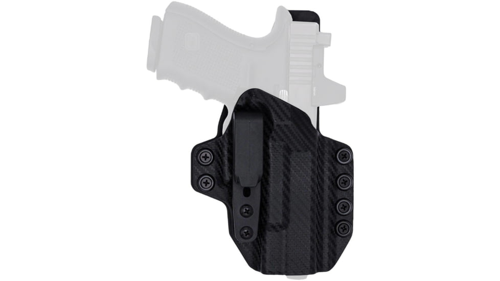 Rounded Tuckable KYDEX Armaloy Hybrid Holster for Glock 42, Left Hand, Carbon Fiber Black, GLK-G42-CF-LH-STPOLY