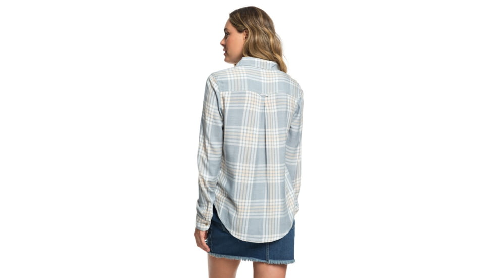 Roxy Capital Dream Long Sleeve Shirt - Womens, Blue Mirage Fields, Large, ERJWT03221-BMK1-L