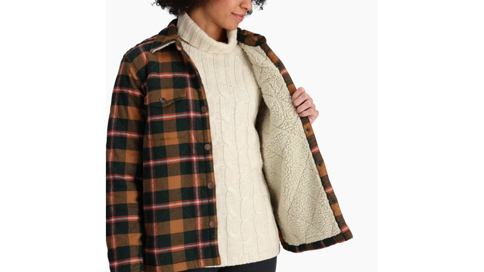 Royal Robbins Snowcap Lined Flannel Long Sleeve - Womens, Pine Grove Pinecrest Pld, Extra Large, Y622021350XL
